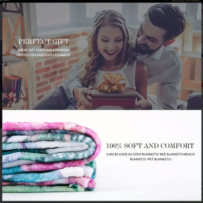 Soft and Cozy Personalized Slogan Print Blanket - Ideal for Travel, Sofa, Bed, Office, and Home Decor - Perfect Birthday or Holiday Gift for Family and Friends - Versatile All-Season Nap Blanket