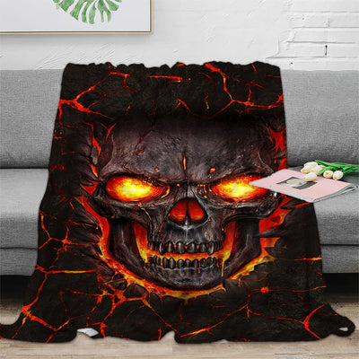 Spookylicious Flannel Blanket: Perfect Gothic Halloween Gift for Kids and Adults, Ideal for Home, Camping, and Travel!