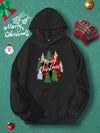 Look stylish and festive this season with our plus size Christmas tree slogan Hoodie. Made from a comfortable cotton blend fabric, this piece is perfect for casual wear. The festive slogan is framed with glittery trees, making it perfect for special occasions. A must-have for modern and fashionable women.