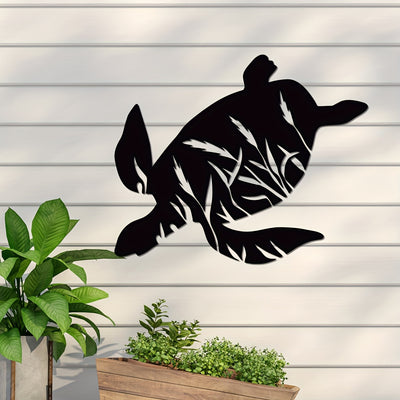 Stunning Sea Turtle Metal Wall Art: Exquisite Modern Décor Gift for Your Home