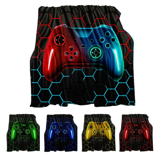 This Geometric Gaming Print Blanket features cozy fleece material that is perfect for boys and video game fans. It offers warmth during colder months and is suitable for any bedroom, couch or game room. A perfect birthday gift for the gamer in your life.