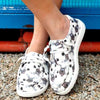 Women's Deer Pattern Flat Shoes, Slip On Low-top Round Toe Non-slip Casual Canvas Shoes, Outdoor Comfy Daily Shoes