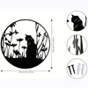 Elegant Metal Black Cat Silhouette Wall Art: The Perfect Gift for Cat Lovers