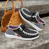 These Stylish Tribal Pattern Women's Canvas Shoes boast a unique design and comfortable fit. Made with lightweight canvas and cushioned insoles, these versatile walking shoes offer all-day support and breathability for a comfortable fit.