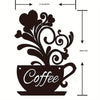 Unique Coffee Bar Wall Art: Stylish Metal Art Coffee Cup Silhouette Decor for Home Kitchen