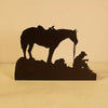 Black Cowboy Prays and Mourns: Exquisite Iron Crafted Candlestick for Home Furnishings and Creative Décor