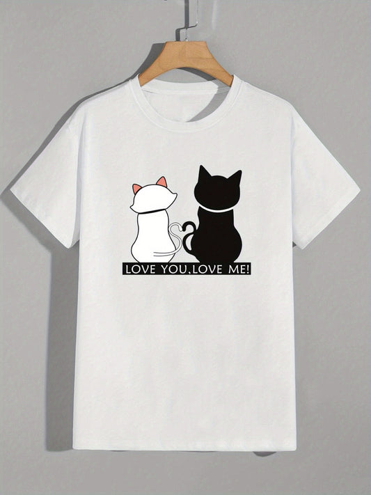 Upgrade your summer wardrobe with our Love You, Love Me Cats men's tees. These stylish shirts feature a casual twist for a versatile and comfortable look. Made with high quality materials, these tees are perfect for any occasion. Show off your love for cats while staying stylish and cool this season.