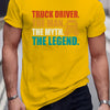 Truck and Letter Pattern T-Shirt: Elevate Your Summer Style with this Men's Casual Streetwear Essential