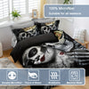 Dress Your Bed in Style with the Skeleton Print Duvet Cover Set: Soft and Comfortable Bedding for Your Bedroom or Guest Room(1*Duvet Cover + 2*Pillowcases, Without Core)