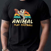 Playful Raccoon: Men's Casual Summer Tee with Football Print