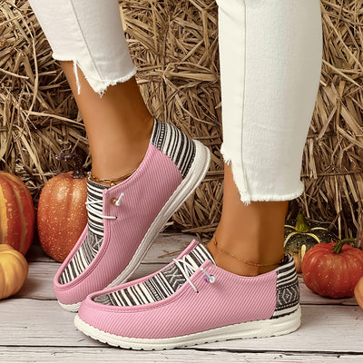 Lightweight Retro Classic Striped Canvas Sneakers for Women - Comfortable and Stylish Outdoor Shoes