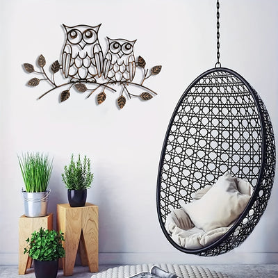 This Whimsical Metal Art Owl Wall Decor is the perfect piece to add to any indoor or outdoor space. Crafted from durable metal, this weather-resistant artwork will last for years to come. With a unique design, it's a fun addition to any decor.