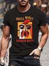 Chicken Prints on Fleek: Men's Casual Trendy T-Shirt for Hip Hop Enthusiasts