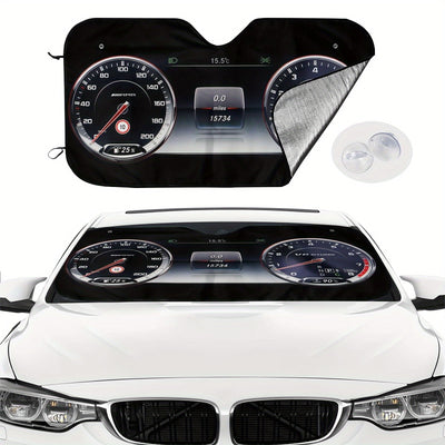 Drive in Style: Dashboard Theme Car Sunshade - Protect and Personalize Your Ride!