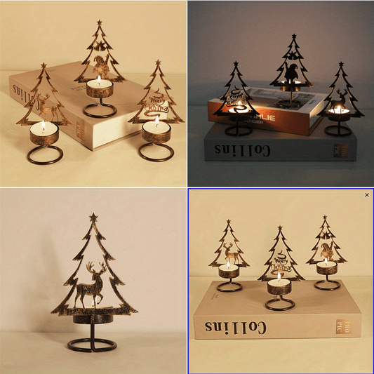 Welcome to the holiday season with our Merry Christmas Iron Candlestick Set! Bring a timeless and festive atmosphere to your home with our beautifully designed candlesticks. Let the enchanting candlelight illuminate your space and create a warm and inviting ambiance for your celebrations. Elevate your holiday decorations with our elegant iron candlestick set.