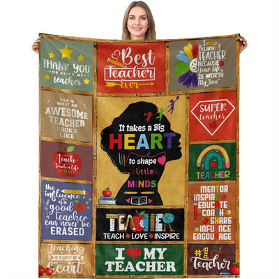 Versatile Teacher Gift Blanket: A Perfect Outdoor, Sofa, Office, and Bed Companion for Endless Comfort and Style!