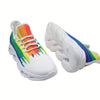 Stride in Style with Rainbow Slip-On Blade Sneakers: Odor-Resistant, Lightweight, and Breathable Athletic Shoes for Men