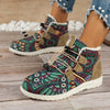 Tribal Pattern Ankle Boots: Stylish Winter Warmth for Women - Explore Temu's Plush-Lined Snow Boots