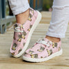 Cute and Comfortable Women's Cow Design Print Canvas Shoes - Low Top Lace Up Round Toe Casual Walking Shoes