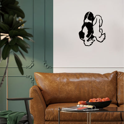 Enhance Your Home with Cute Dog Metal Art - A Minimalist Abstract Line Wall Decor for a Warm and Cozy Atmosphere