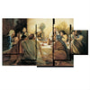 The Divine Masterpiece: 5pcs HD Printed Christ Apostles Last Supper Canvas Wall Art - Exquisite Home Decor Collection