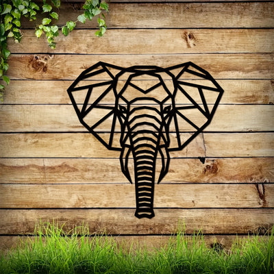 Animal Kingdom Metal Art: Captivating Wooden Geometric Wall Decor for Home, Nursery, or Housewarming Gift