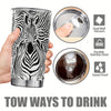 20oz Zebra Print Stainless Steel Tumbler: A Stylish and Practical Travel Mug for Perfect Gift Giving