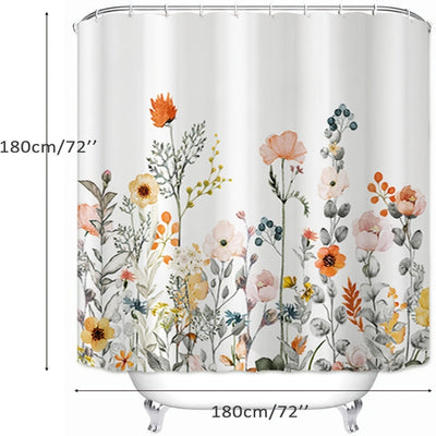 Colorful Wildflower Blossoms: Enhance Your Bathroom with the Floral Shower Curtain