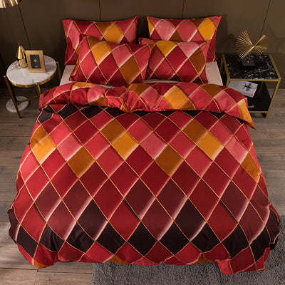 Stylish and Cozy 3-piece Solid Color Duvet Cover Set for Bedroom and Guest Room (1*Duvet Cover + 2*Pillowcases, Without Core)