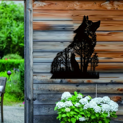 Enchanting Black Wolf Metal Art Wall Decor: A Hauntingly Beautiful Halloween Addition to Your Home