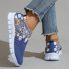 Stylish and Lightweight: Women's Geometric Pattern Sneakers for Outdoor Comfort