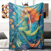 Cozy Mermaid Print Throw Blanket for Kids: Warm, Comfortable, and Stylish - Perfect for Sofa, Bed, Couch, and Office - A Versatile All-Season Gift!