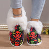 These Women's Skull Pattern Fluffy Snow Boots are designed to keep you both warm and stylish this winter. Featuring a Halloween-inspired skull pattern, the fur-lined boots offer superior insulation and comfortable traction, so you can stay warm and on the move.