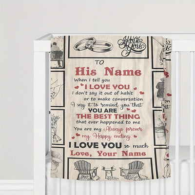 Personalized Envelope Printed Flannel Blanket: A Warm and Cozy Gift for Him