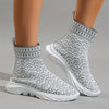 Comfortable and Trendy Women's High Top Sock Boots for Sporting Style