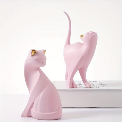 Adorable Resin Cat Home Decoration for Modern, Gothic, and Halloween-themed Rooms