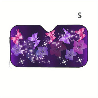 Car Windshield Sunshade: Durable Foldable Butterfly Pattern Design for SUVs, Trucks - Perfect Mother's Day Gift