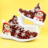 These Festive Comfort Sneakers combine the perfect mix of style and practicality. With a super soft fabric and lightweight design, they are versatile enough to take you from a casual outing to a run with ease. Plus, the festive Christmas snowman plaid pattern gives them a unique and eye-catching look.