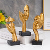 Sleek and Chic: 3-Piece Modern Resin Sculpture Set for Living Room and Home Décor+