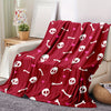 Cozy Halloween Cartoon Skull Throw Blanket: Spooky Fun for Kids and Adults