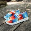 Colorful Rainbow Canvas Slip-On Loafers for Women - Comfortable and Stylish Casual Walking Shoes