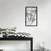 Modern Abstract Male Body Line Metal Art Wall Decor: Minimalist Metal Sculpture for Home Decor