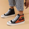 Women's Cartoon Print High Top Canvas Shoes: Stylish, Comfy, and Lightweight