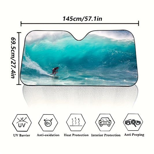 Stay Cool All Summer with the Universal Sunshade for Car Windshield: A Must-Have for Surfers and Outdoor Enthusiasts!