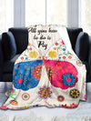 Fluttering Inspiration: A Multi-Purpose Butterfly Print Blanket for All Season Home Décor