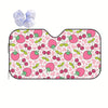 Strawberry Dreams: Foldable Strawberry Print Car Windshield Sunshade for Ultimate Sun Protection