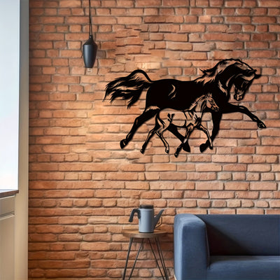 Metal Horse Decor: Rustic Wall Hangings for Farmhouse and Ranch Décor - Perfect Horse Lover Gift