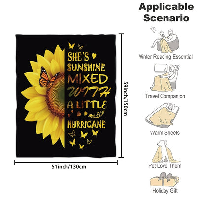 Cozy Sunflower Pattern Blanket: A Perfect Companion for Home, Picnic, and Travel