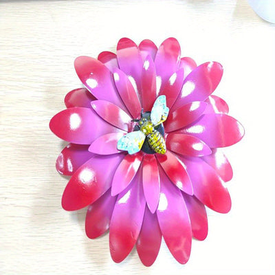 Enhance Your Outdoor Space with our Unique Metal Art Flower Wall Decor