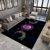 Triple Moon Goddess Galaxy Art Area Rug: Modern Oversized Floor Carpet for Exquisite Home Decor
